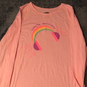 NWOT Land’s End pink Longsleeved Tee- size 14
